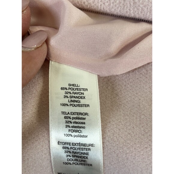 White House/Black Market Pink Above Knee Skirt.Asymmetrical Zipper Front  Size 6 - Picture 5 of 10